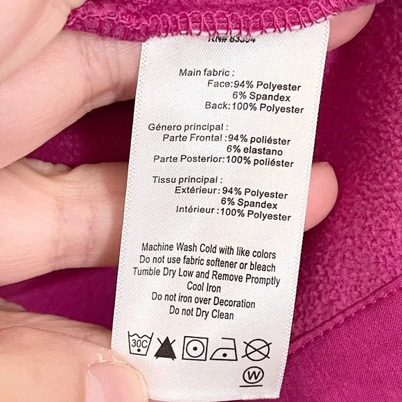 ASICS Womens Pink Winter Soft Shell Full Zip Long Sleeve Hooded Jacket Large NWT